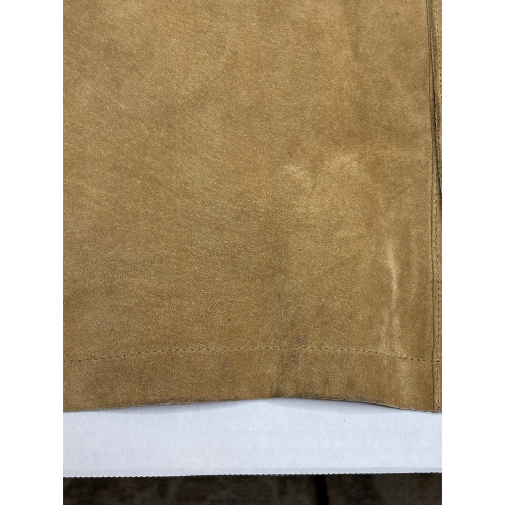 Vintage Preswick & Moore Tan Suede Leather Shirt Jacket Shacket Men's Size L - Picture 6 of 8